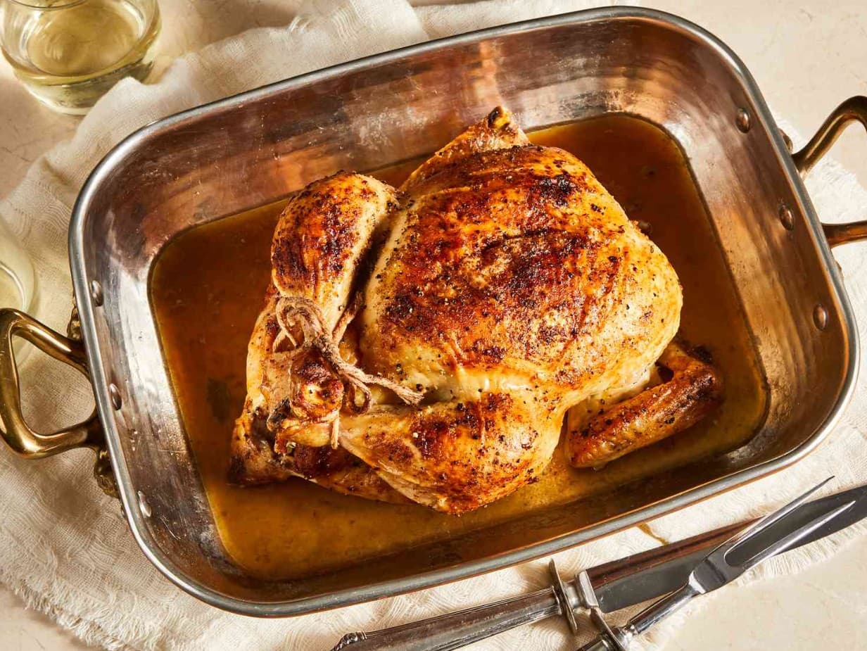 Whole roast chicken